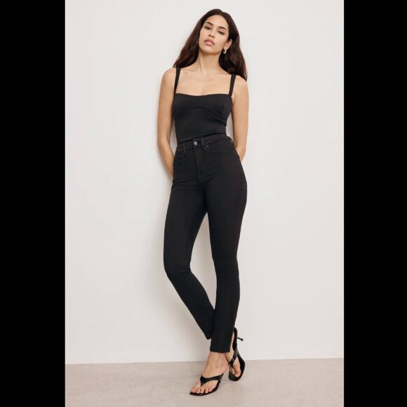 Good American Denim - Good American Women's Good Legs Black Skinny Jeans Size 14